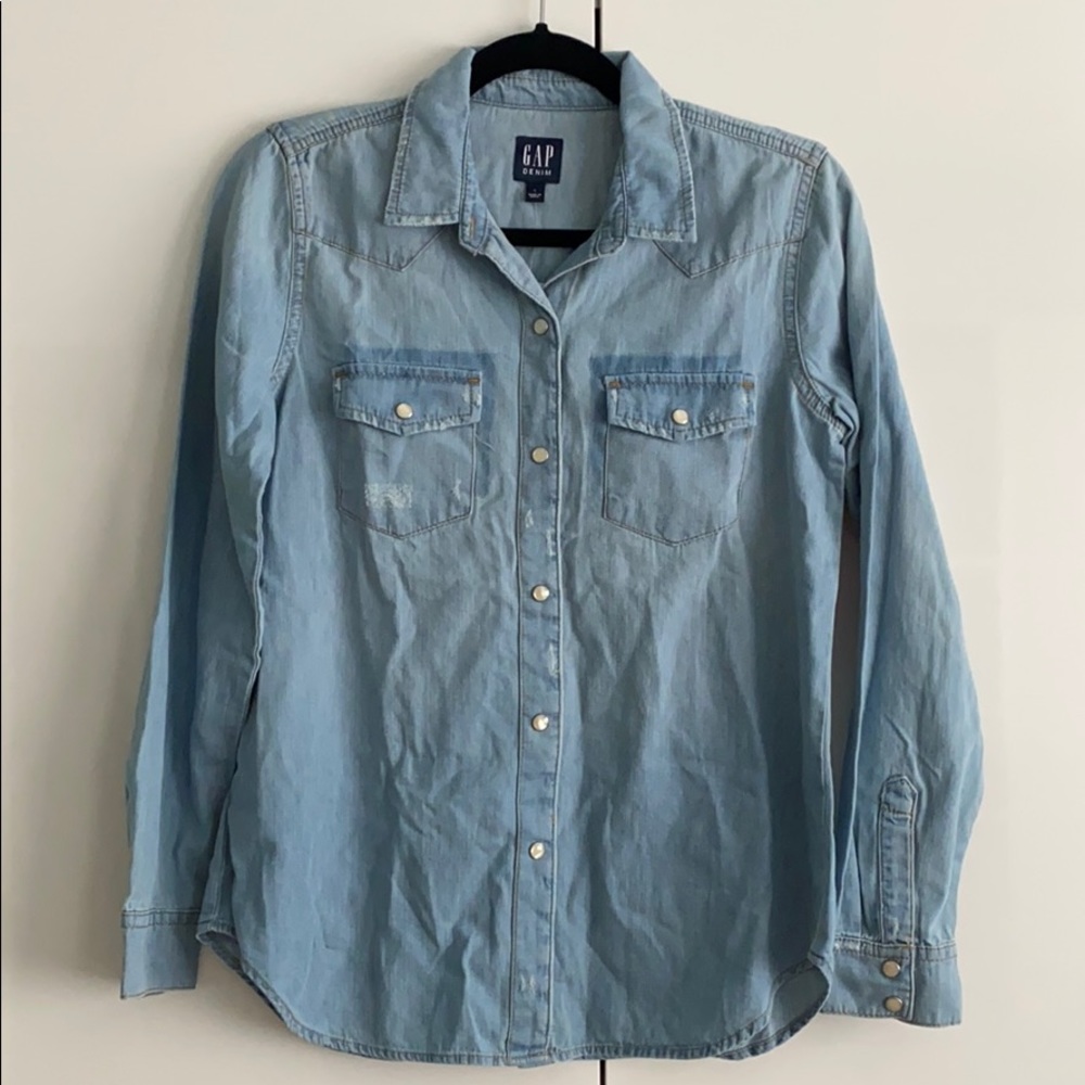 Gap Denim Western Shirt - Small